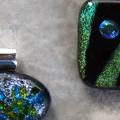 Fused glass pendants